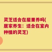 灵芝适合在屋里养吗(居家养生：适合在室内种植的灵芝)