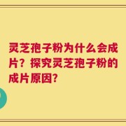 灵芝孢子粉为什么会成片？探究灵芝孢子粉的成片原因？