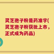 灵芝孢子粉是药准字(灵芝孢子粉获批上市，正式成为药品)
