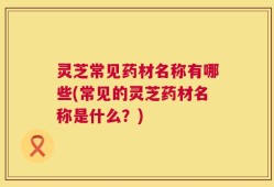 灵芝常见药材名称有哪些(常见的灵芝药材名称是什么？)
