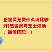 感冒灵芝煲什么汤比较好(感冒灵与芝士煨汤，最佳搭配！)