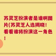 苏灵芝扮演者是谁啊图片(苏灵芝人选揭晓！看看谁将扮演这一角色！