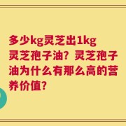 多少kg灵芝出1kg灵芝孢子油？灵芝孢子油为什么有那么高的营养价值？