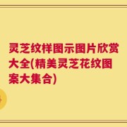 灵芝纹样图示图片欣赏大全(精美灵芝花纹图案大集合)