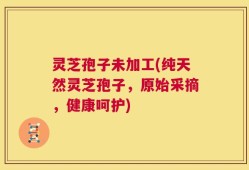 灵芝孢子未加工(纯天然灵芝孢子，原始采摘，健康呵护)