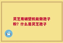 灵芝用破壁机能做孢子粉？什么是灵芝孢子