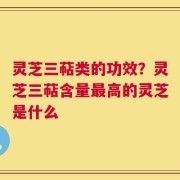 灵芝三萜类的功效？灵芝三萜含量最高的灵芝是什么