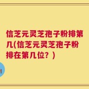 信芝元灵芝孢子粉排第几(信芝元灵芝孢子粉排在第几位？)