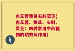 肉苁蓉黄芪石斛灵芝(肉苁蓉、黄芪、石斛、灵芝：四种常用中药植物的功效及作用)