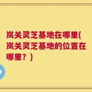 岚关灵芝基地在哪里(岚关灵芝基地的位置在哪里？)