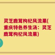 灵芝鹿茸枸杞风流果(重庆特色养生汤：灵芝鹿茸枸杞风流果)