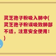 灵芝孢子粉吸入肺中(灵芝孢子粉误吸致肺部不适，注意安全使用！)