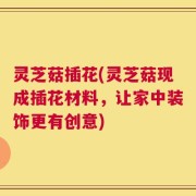 灵芝菇插花(灵芝菇现成插花材料，让家中装饰更有创意)