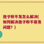 孢子粉不发怎么解决(如何解决孢子粉不萌发问题？)