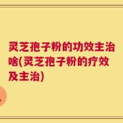 灵芝孢子粉的功效主治啥(灵芝孢子粉的疗效及主治)
