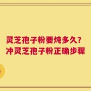 灵芝孢子粉要炖多久？冲灵芝孢子粉正确步骤