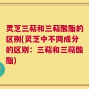 灵芝三萜和三萜酸酯的区别(灵芝中不同成分的区别：三萜和三萜酸酯)