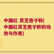 中国红 灵芝孢子粉(中国红灵芝孢子粉的功效与作用)