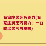 石家庄灵芝巧克力(石家庄灵芝巧克力：一口吃出灵气与美味)