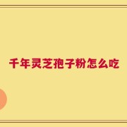 千年灵芝孢子粉怎么吃