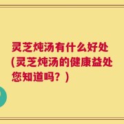 灵芝炖汤有什么好处 (灵芝炖汤的健康益处您知道吗？)