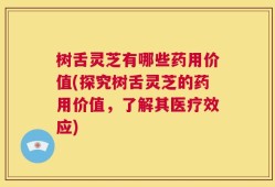 树舌灵芝有哪些药用价值(探究树舌灵芝的药用价值，了解其医疗效应)