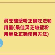 灵芝破壁粉正确吃法和用量(最佳灵芝破壁粉用量及正确使用方法)