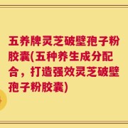 五养牌灵芝破壁孢子粉胶囊(五种养生成分配合，打造强效灵芝破壁孢子粉胶囊)