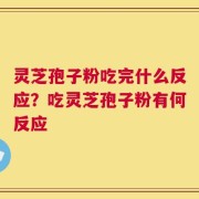 灵芝孢子粉吃完什么反应？吃灵芝孢子粉有何反应