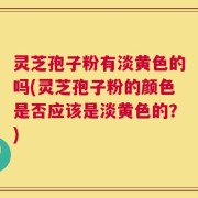 灵芝孢子粉有淡黄色的吗(灵芝孢子粉的颜色是否应该是淡黄色的？)