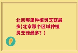 北京哪里种植灵芝菇最多(北京那个区域种植灵芝菇最多？)