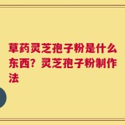 草药灵芝孢子粉是什么东西？灵芝孢子粉制作法