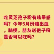 吃灵芝孢子粉有眩晕感吗？今年5月份脑出血，脑梗，朋友送孢子粉是否可以吃吗？