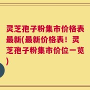 灵芝孢子粉集市价格表最新(最新价格表！灵芝孢子粉集市价位一览)