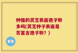 种植的灵芝表面孢子粉多吗(灵芝种子表面是否富含孢子粉？)