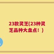 23款灵芝(23种灵芝品种大盘点！)