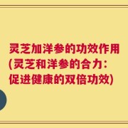 灵芝加洋参的功效作用(灵芝和洋参的合力：促进健康的双倍功效)