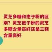 灵芝多糖和孢子粉的区别？灵芝孢子粉的灵芝多糖含量高好还是三萜含量高好