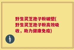 野生灵芝孢子粉破壁(野生灵芝孢子粉高效吸收，助力健康免疫)