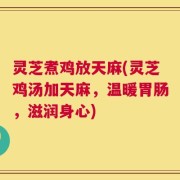 灵芝煮鸡放天麻(灵芝鸡汤加天麻，温暖胃肠，滋润身心)