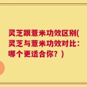 灵芝跟薏米功效区别(灵芝与薏米功效对比：哪个更适合你？)