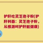 护肝吃灵芝孢子粉(护肝利器：灵芝孢子粉，从根源呵护肝脏健康)