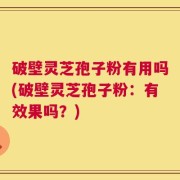 破壁灵芝孢子粉有用吗(破壁灵芝孢子粉：有效果吗？)