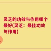 灵芝的功效与作用哪个最好(灵芝：最佳功效与作用)