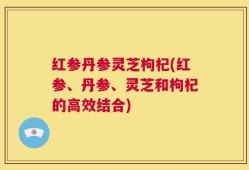 红参丹参灵芝枸杞(红参、丹参、灵芝和枸杞的高效结合)