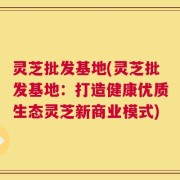 灵芝批发基地(灵芝批发基地：打造健康优质生态灵芝新商业模式)