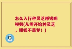 怎么入行种灵芝赚钱呢视频(从零开始种灵芝，赚钱不是梦！)