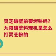 灵芝破壁前要烤熟吗？九阳破壁料理机是怎么打灵芝粉的