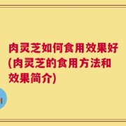 肉灵芝如何食用效果好(肉灵芝的食用方法和效果简介)