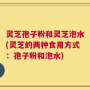 灵芝孢子粉和灵芝泡水(灵芝的两种食用方式：孢子粉和泡水)